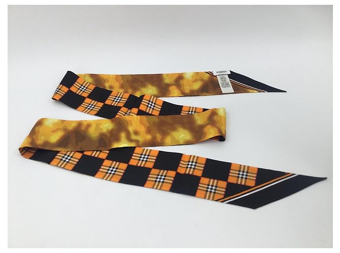 Sciarpa Burberry in seta monogramma Multicolore - vista 6