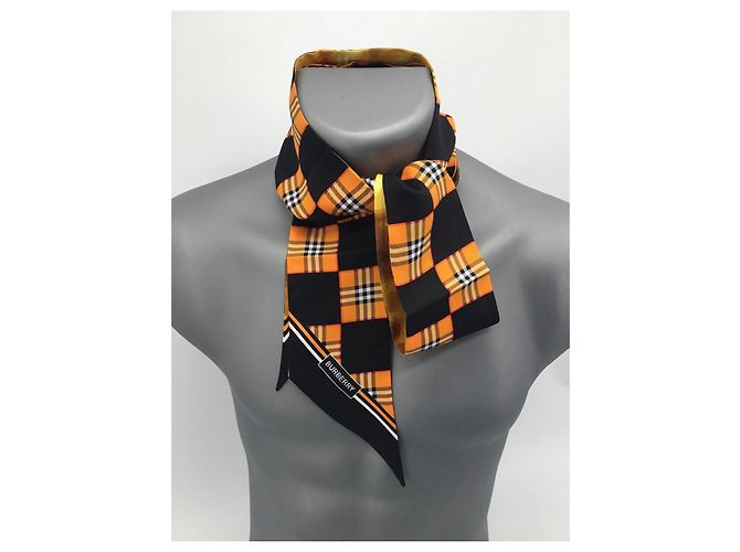 Sciarpa Burberry in seta monogramma Multicolore - vista 8