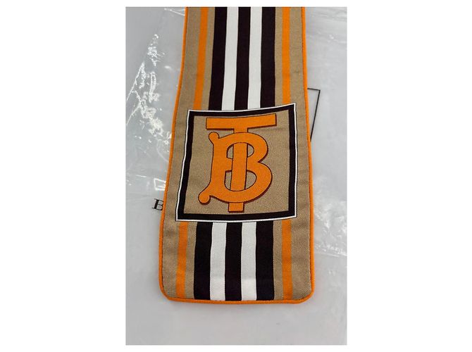 Foulard choker in seta Burberry multicolore - vista 2