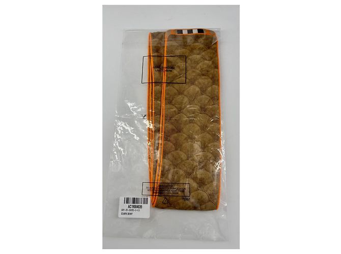 Foulard choker in seta Burberry multicolore - vista 4