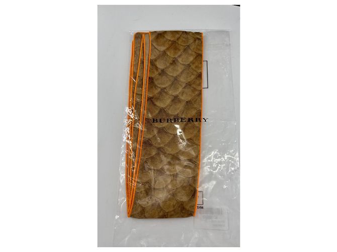 Foulard choker in seta Burberry multicolore - vista 5