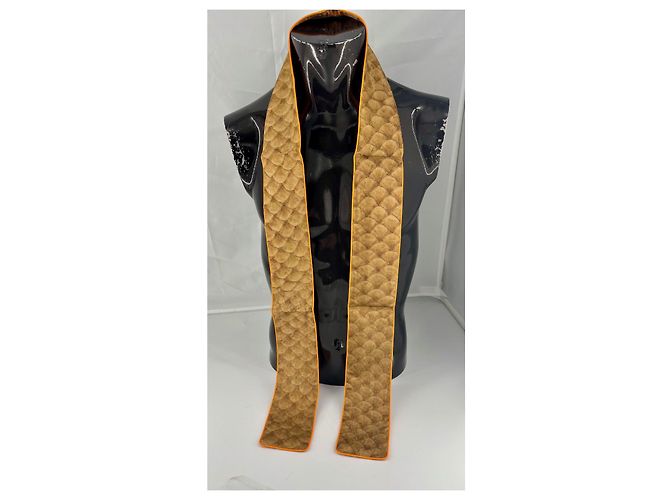Foulard choker in seta Burberry multicolore - vista 6