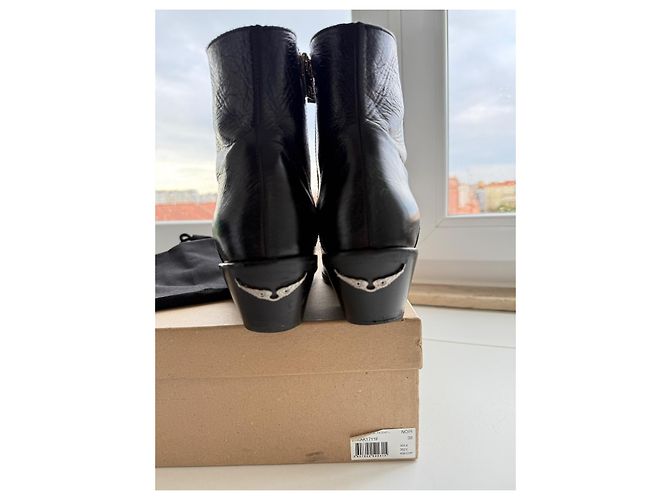 Stivali Zadig & Voltaire in pelle nera con borchie Nero - vista 3