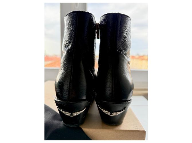 Stivali Zadig & Voltaire in pelle nera con borchie Nero - vista 5