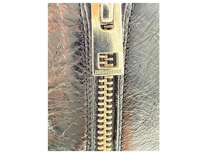 Stivali Zadig & Voltaire in pelle nera con borchie Nero - vista 6