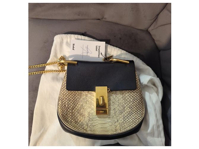 Chloé Drew kleine Python Handtasche schwarz - Ansicht 2