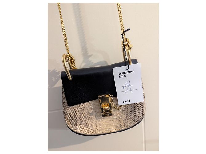 Chloé Drew kleine Python Handtasche schwarz - Ansicht 3