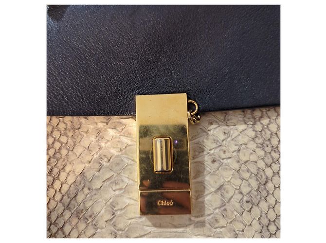 Chloé Drew kleine Python Handtasche schwarz - Ansicht 6