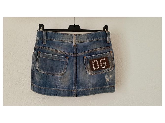Dolce & Gabbana MINIFALDA DE DENIM DOLCE&GABBANA. Azul - vista 3