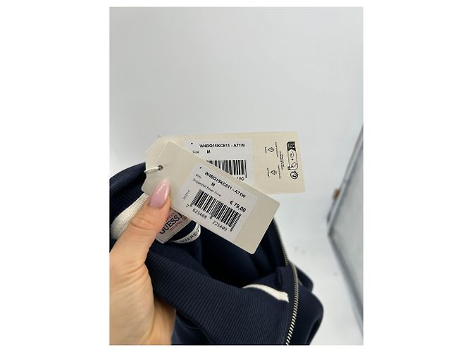 GUESS Strickwaren & Sweatshirts T.International M Baumwolle Marineblau - Ansicht 3