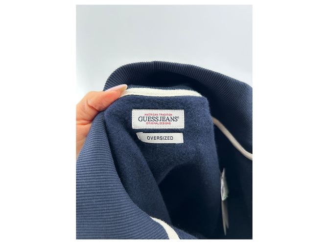 GUESS Strickwaren & Sweatshirts T.International M Baumwolle Marineblau - Ansicht 4