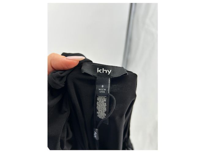 Autre Marque UNTERSCHRIFTLOS / UNTERSCHRIFTLOS Kleider T.International S Polyester Schwarz - Ansicht 6