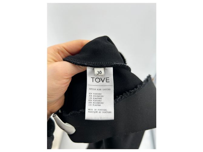 Autre Marque Pantalones TOVE T.FR 38 Viscosa Negro - vista 4