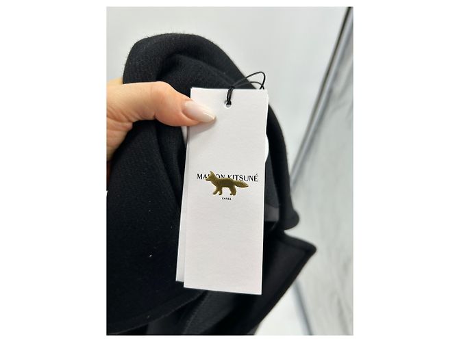 Autre Marque NON SIGNE / UNSIGNED Coats T.FR 48 Wool Black - view 3