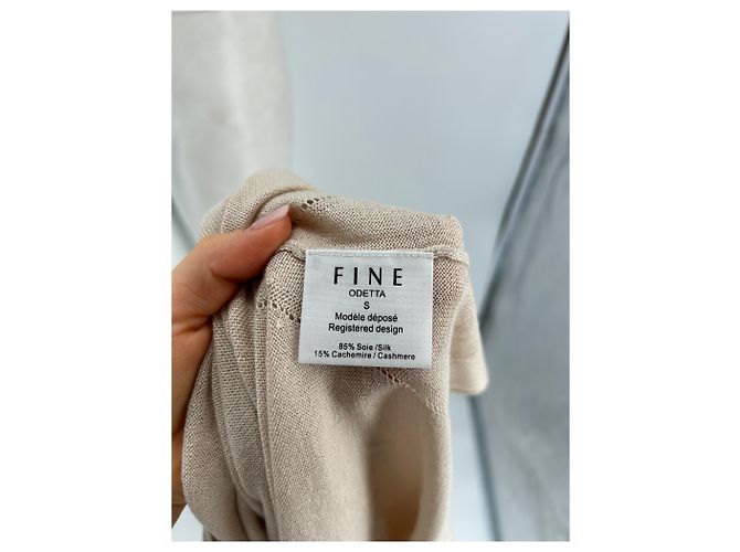 Autre Marque UNTERSCHRIFTLOS / UNTERSCHRIFTLOS Strickwaren T.International S Seide Beige - Ansicht 7