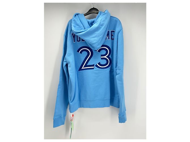 Off White OFF-WHITE Strickwaren und Sweatshirts T.International XXL Baumwolle Blau - Ansicht 2