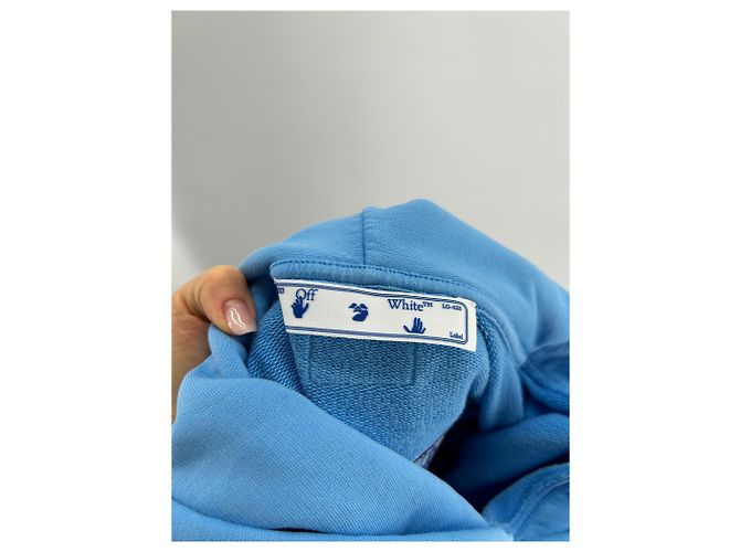 Off White OFF-WHITE Strickwaren und Sweatshirts T.International XXL Baumwolle Blau - Ansicht 3