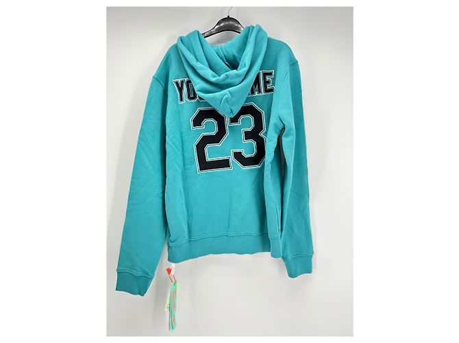 Off White OFF-WHITE Strickwaren und Sweatshirts T.International XL Baumwolle Türkis - Ansicht 2