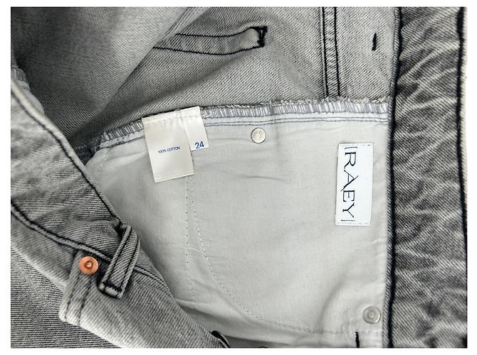 Autre Marque RAEY Shorts T.US 24 Cotone Grigio - vista 3