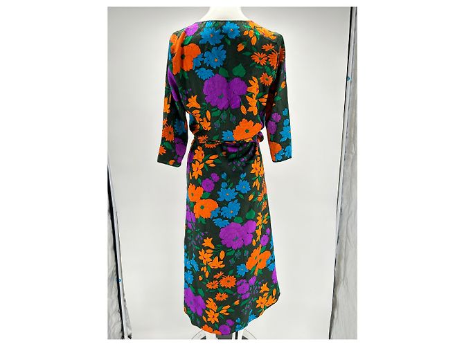 Autre Marque Vestido WARM T.US 1 de seda Multicolor - vista 2