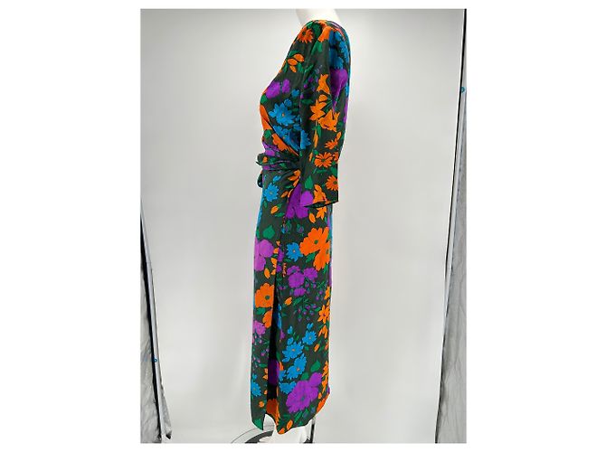 Autre Marque Vestido WARM T.US 1 de seda Multicolor - vista 3