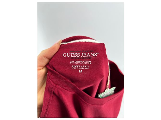 Camisetas GUESS T.International M Algodón Burdeos - vista 3