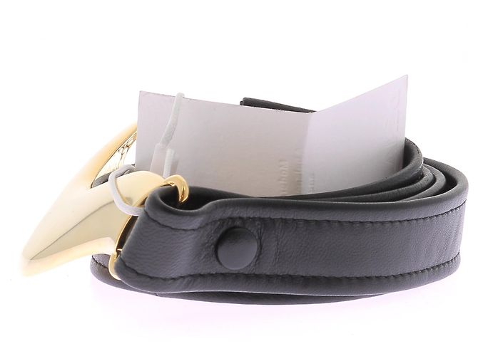 Autre Marque UNTERSCHRIFTLOS / UNTERSCHRIFTLOSE Gürtel T.International S Leder Schwarz - Ansicht 2