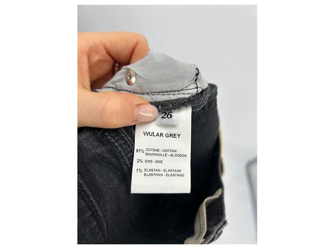 Autre Marque LOULOU STUDIO Jeans T.US 26 Algodón Gris - vista 4
