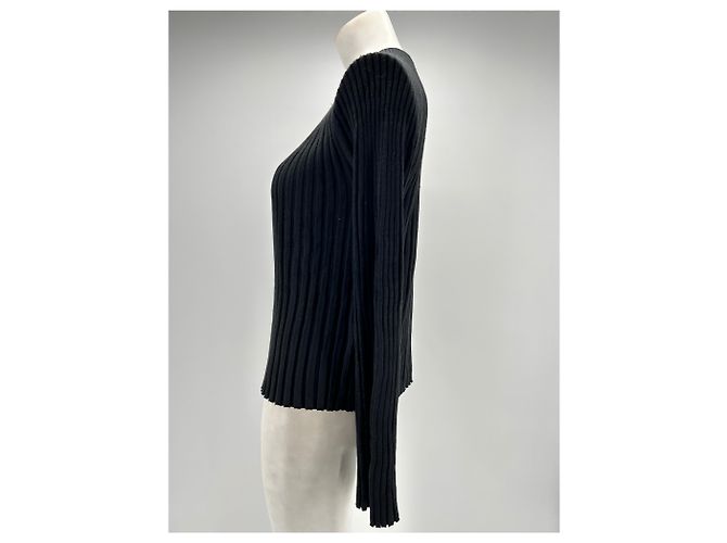 Autre Marque LOULOU STUDIO Tops T.International XS Leinen Schwarz - Ansicht 3