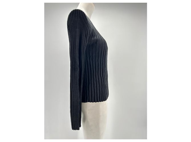 Autre Marque LOULOU STUDIO Tops T.International XS Leinen Schwarz - Ansicht 4