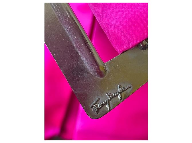 Chaqueta Thierry Mugler de seda rosa con cinturón Talla 36 - vista 7