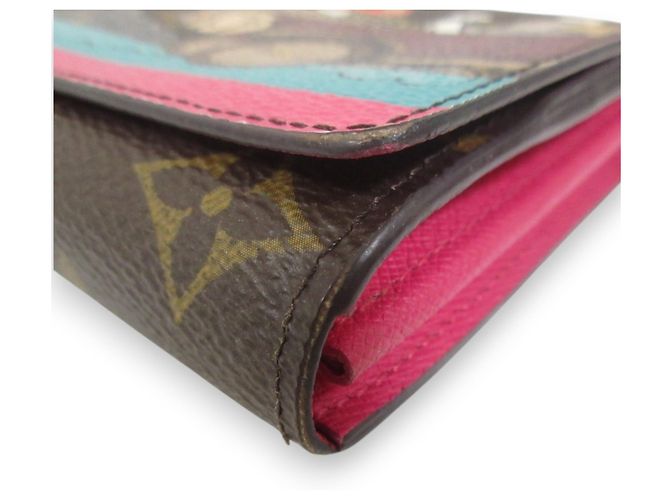 Billetera larga bi-fold edición limitada de Navidad Louis Vuitton Castaño Multicolor - vista 11