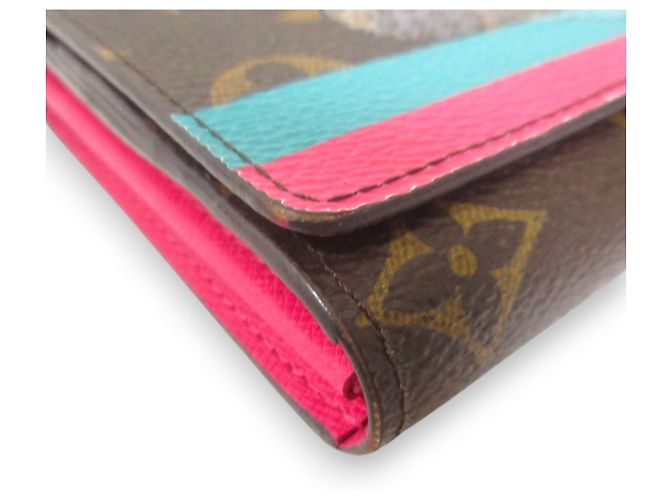 Billetera larga bi-fold edición limitada de Navidad Louis Vuitton Castaño Multicolor - vista 12