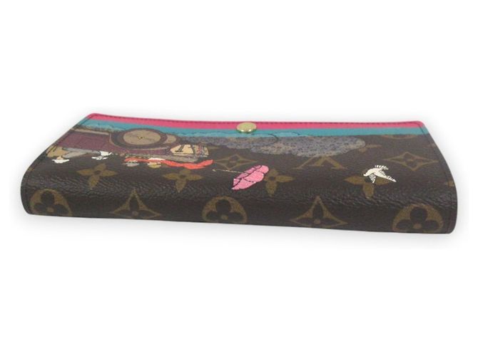 Billetera larga bi-fold edición limitada de Navidad Louis Vuitton Castaño Multicolor - vista 5
