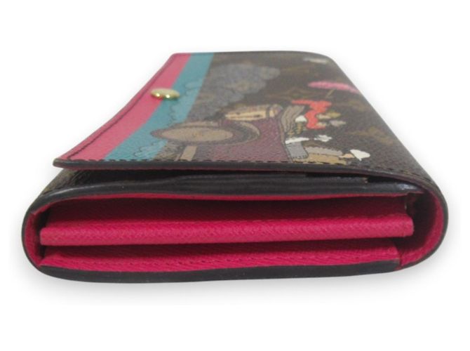 Billetera larga bi-fold edición limitada de Navidad Louis Vuitton Castaño Multicolor - vista 9