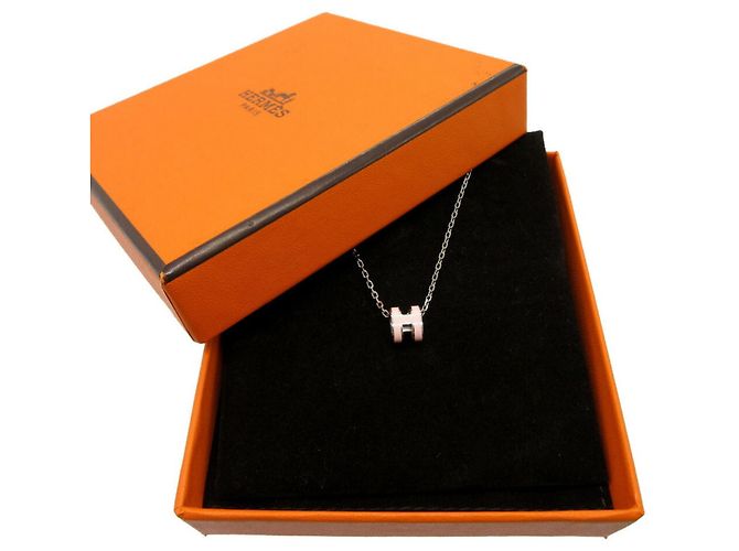 Collar Mini Pop Ash de Hermès Plata Rosa - vista 3