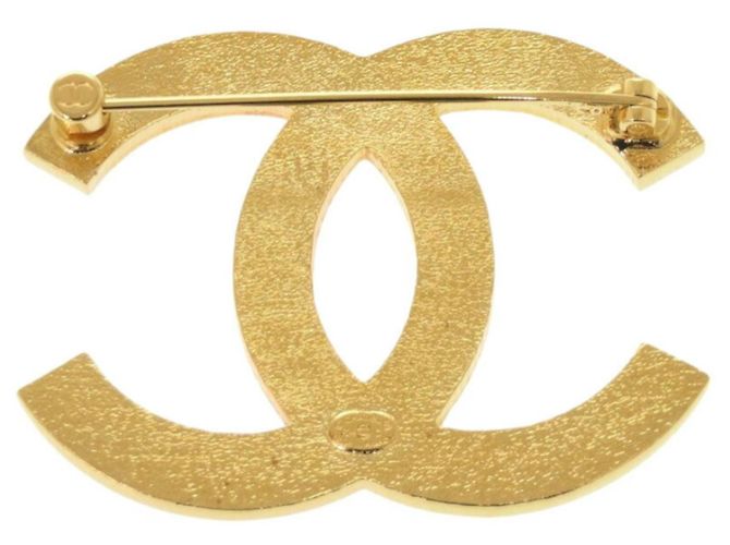 Spilla in metallo bicolore Coco Mark di Chanel Rosa D'oro - vista 3