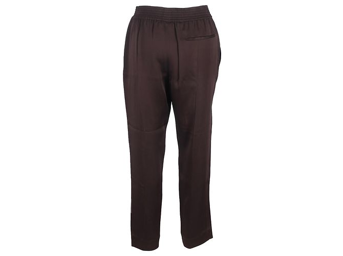 Pantalones de pierna ancha con cordón Haider Ackermann en algodón marrón Castaño Roja - vista 3