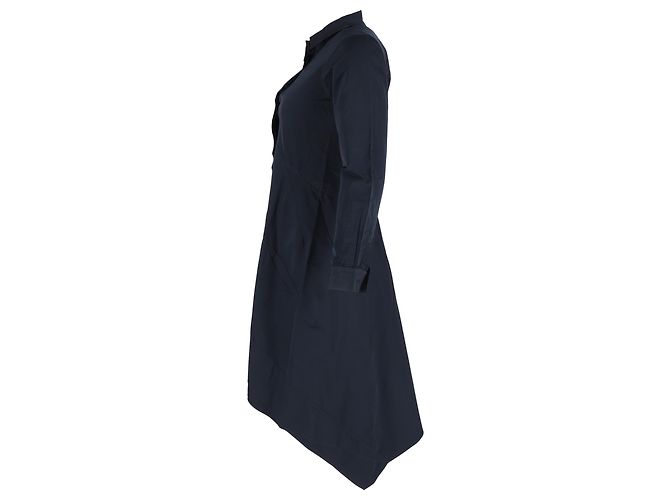 Abito camicia Jil Sander in cotone blu navy - vista 2