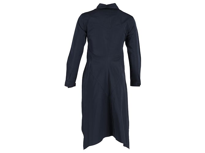 Abito camicia Jil Sander in cotone blu navy - vista 3