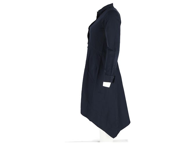 Abito camicia Jil Sander in cotone blu navy - vista 5