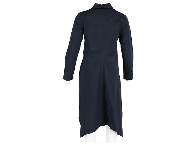 Abito camicia Jil Sander in cotone blu navy - vista 6