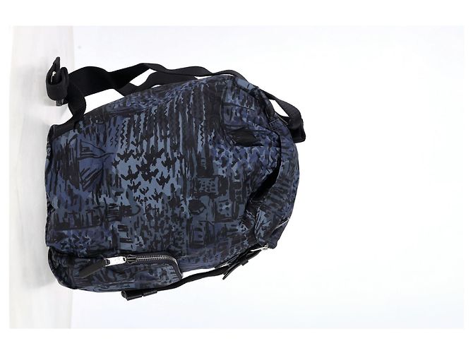 Burberry Coastal Print Rucksack aus blauer Polyamid - Ansicht 10