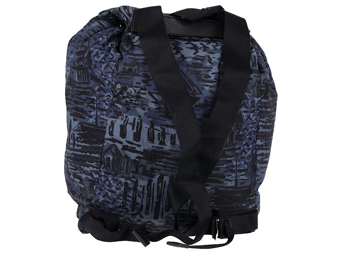Burberry Coastal Print Rucksack aus blauer Polyamid - Ansicht 3