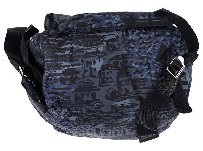 Burberry Coastal Print Rucksack aus blauer Polyamid - Ansicht 4