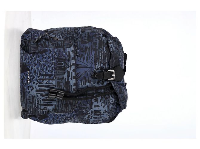 Burberry Coastal Print Rucksack aus blauer Polyamid - Ansicht 9