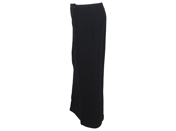 Gonna maxi asimmetrica con zip Ann Demeulemeester in lana nera - vista 2