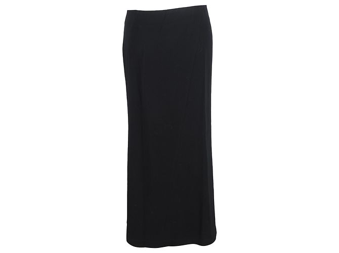 Gonna maxi asimmetrica con zip Ann Demeulemeester in lana nera - vista 3