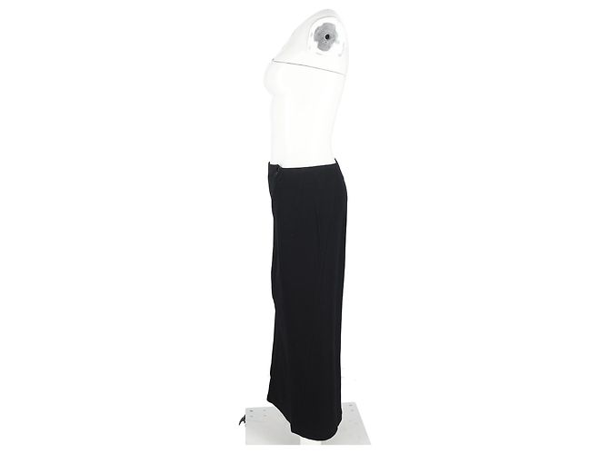 Gonna maxi asimmetrica con zip Ann Demeulemeester in lana nera - vista 5