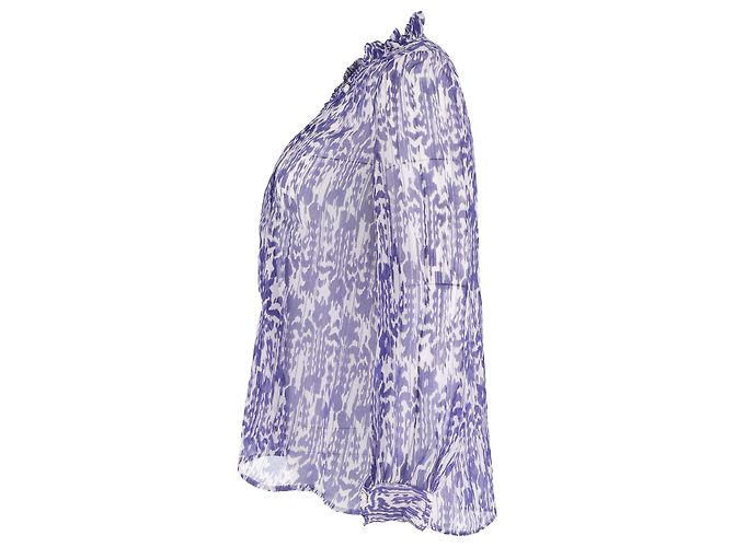 Blusa estampada Étoile Isabel Marant en seda azul - vista 2